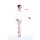 Danceries T03 LINDSEY Ballett Trikot - Baumwolle weiß 1 = 122-128