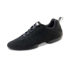 Anna Kern 120 Dancesneaker schwarz geteilte Drehpunktsohle für Line Dance, Freestyle, HipHop usw.