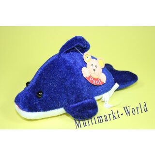 Plüschtier Delfin Paul 18 cm Farbe dunkelblau