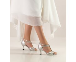 Werner Kern Astrid 6,5 Brautschuhe silber