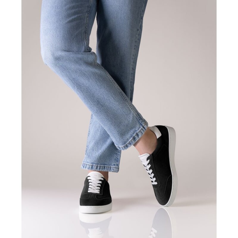 7015 Anna Kern - Schwarzer Tanz-Sneaker aus Velour-Leder