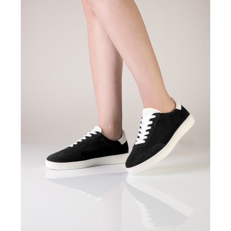 Anna Kern 7015 Suny Tanzsneaker Damen, Velourleder schwarz