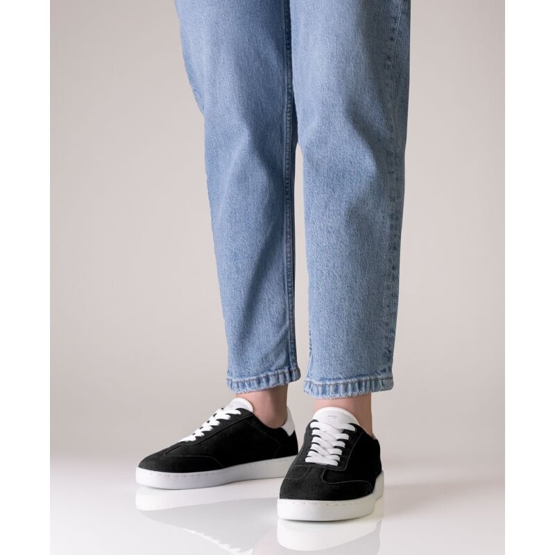 Anna Kern 7015 Suny Tanzsneaker Damen, Velourleder schwarz