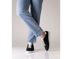 7015 Anna Kern - Schwarzer Tanz-Sneaker aus Velour-Leder