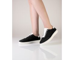 Anna Kern 7015 Suny Tanzsneaker Damen, Velourleder schwarz