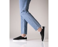 Anna Kern 7015 Suny Tanzsneaker Damen, Velourleder schwarz