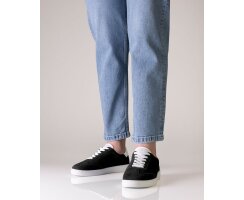 Anna Kern 7015 Suny Tanzsneaker Damen, Velourleder schwarz
