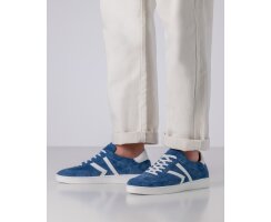 Herren-Sneaker aus Jeansblauem Velourleder - Werner Kern...