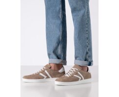 Herren-Sneaker in Beige Velourleder - Werner Kern Salerno...