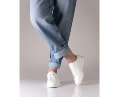 Anna Kern 7025 Suny Tanzsneaker Damen, Nappaleder, Weiß 7,5 = 41 1/3