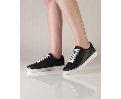 Anna Kern 7010 Suny Tanzsneaker Damen, Nappaleder Schwarz 7 = 40 2/3