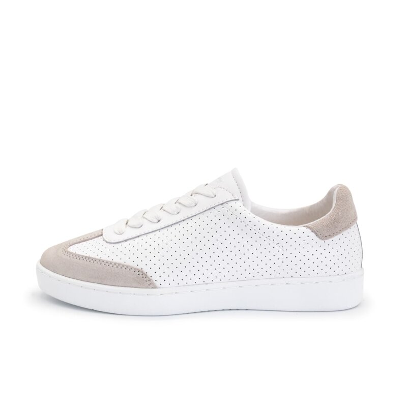 Sportschuhe & Sneaker von Anna Kern 7020 aus Veloursleder, Beige-Weiß